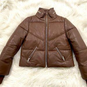 NWT Walter Baker Leather Bubble Coat